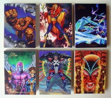 Tarjetas de cómic Flair Marvel Universe 1994 conjunto base casi completo 150 casi nuevo Spider Man