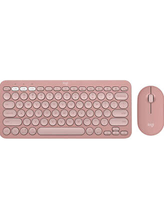 Logitech Pebble 2 Combo, Wireless Keyboard and Mouse, Quiet and Portable, Custom
