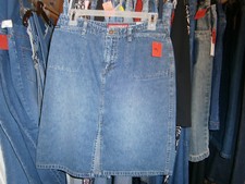 Union Bay Junior's Size 3 Denim Pencil Skirt Dark Wash Front Rear Slit Cotton