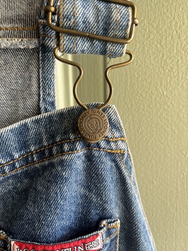 Vintage Looney Tunes Product Warner Bros. Tweety Bird Overalls 90s Denim Jean - Picture 5 of 16