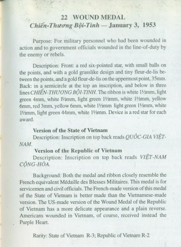 Vietnam Republik VNCH 1961-1975 Verwundmedaille Chiến Thương Bội Tinh Vietnam Made - Bild 3 von 7