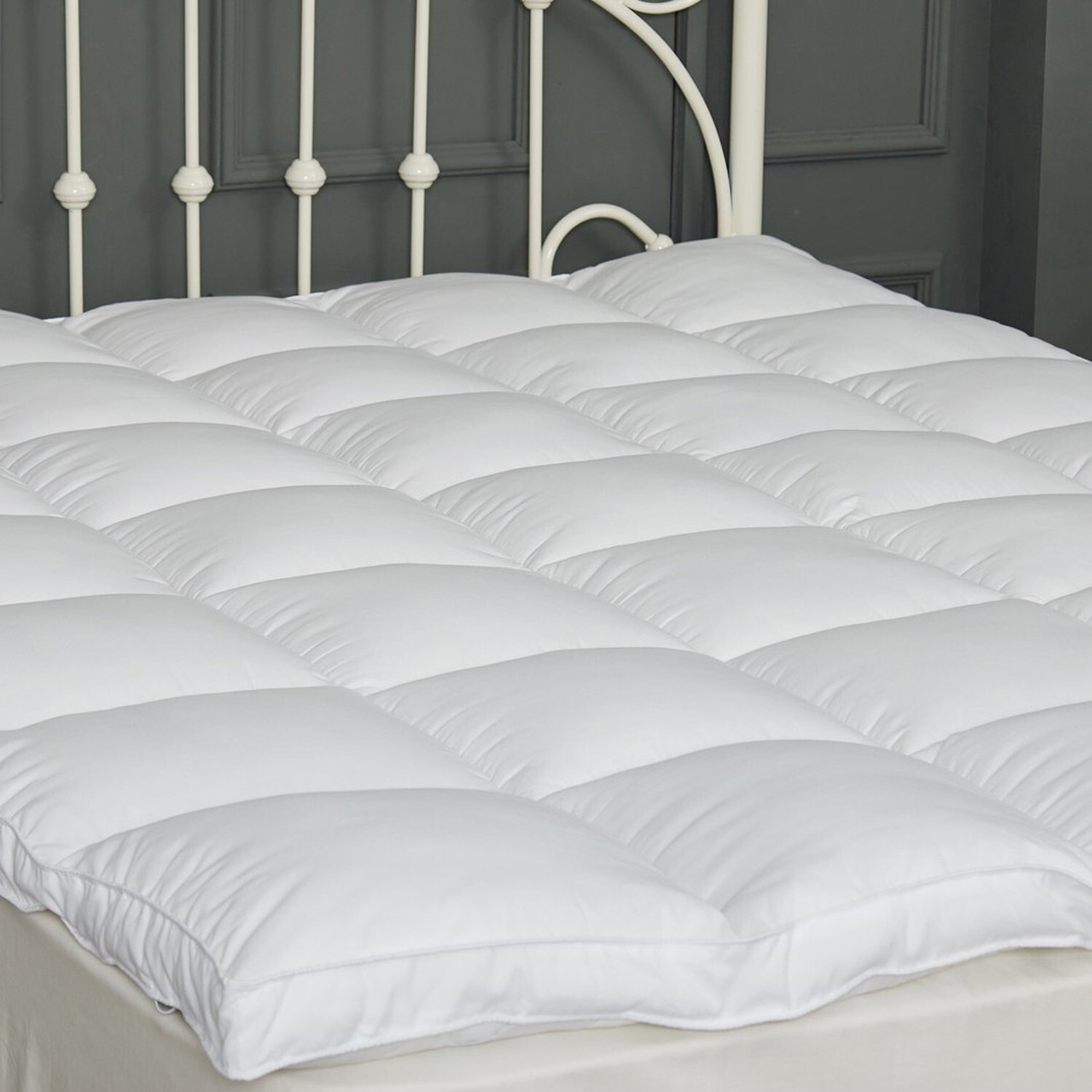 Mattress Topper Twin Size 2 inch Thick Down Alternative Quilted Mattress Cove...-image