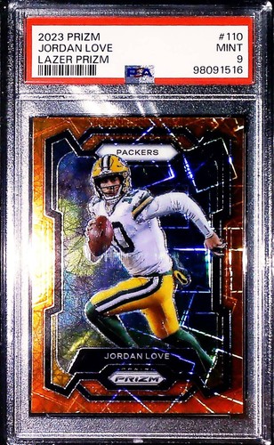 2023 Panini Prizm - Jordan Love #110 Lazer Prizm PSA 9