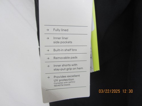 Women's All In Motion Everyday V-Neck Crossback Active Dress Black 2XL - Picture 14 of 17