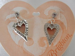 brighton mia bella earrings swarovski crystal heart