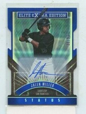 JALEN MILLER 2015 Panini Elite Extra Edition Status Blue Die-Cuts Auto #D /50