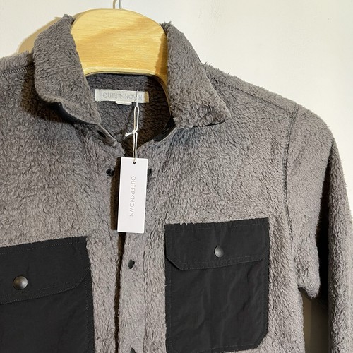 Nuevo Outerknown Para hombres M Gris Sherpa Skyline Vellón Camisa Chaqueta Cazadora Exterior - Imagen 2 de 7