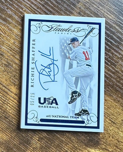 2016 Panini Flawless Autographs Blue #18 Richie Shaffer /25 #X9176