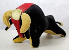 Steiff-Style Plush Velveteen Corduroy Bull Made in Japan