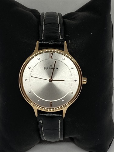 Skagen Anita SKW2151 Women's Black Leather Analog Dial Quartz Wrist Watch JK591 - Picture 3 of 12