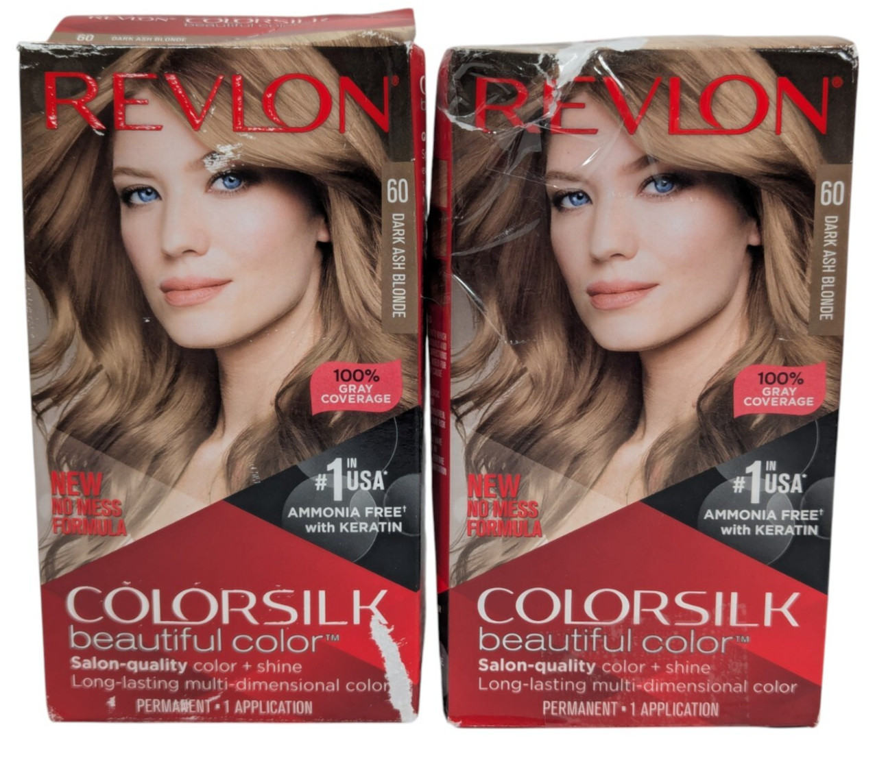 Silk - Permanent Hair Color - #60 Dark Ash Blonde - 2 Pack