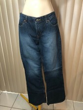 Old Navy Mid Rise Jeans 8 Flare Bottom 100 Cotton Blue Womens