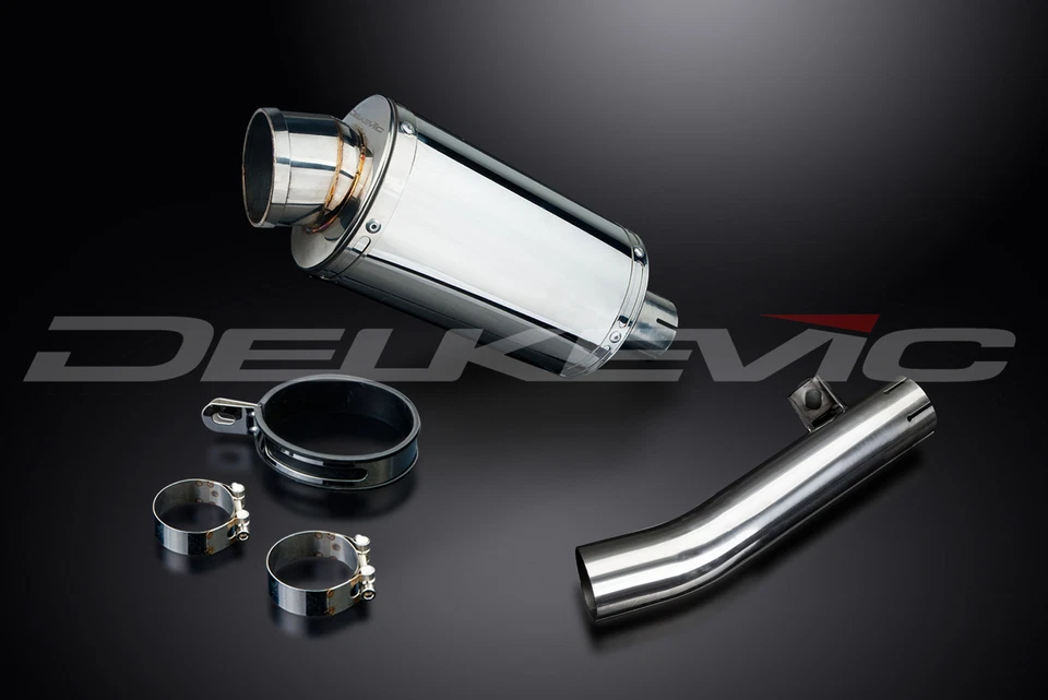 Kit silenciador escape acero inoxidable ovalado 9" Slip On Honda CBR600F Hurricane 1987-1990 Foto 4 de 4