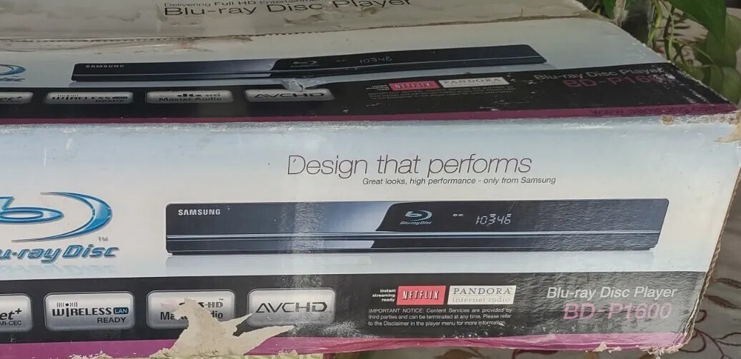 Samsung blue Ray DVD player BDP1600 1080p HDMI USB Ready