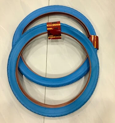 MZ 20x2.125 TIRES BICYCLE (57-406)TWO HIGH QUALITY BLUE BMX Street BICYCLE TIRES