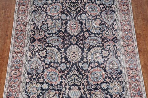 Antique Look Sultanabad Ziegler Turkish 5x7 Area Rug Navy Blue/ Red Hand-knotted - Picture 3 of 12