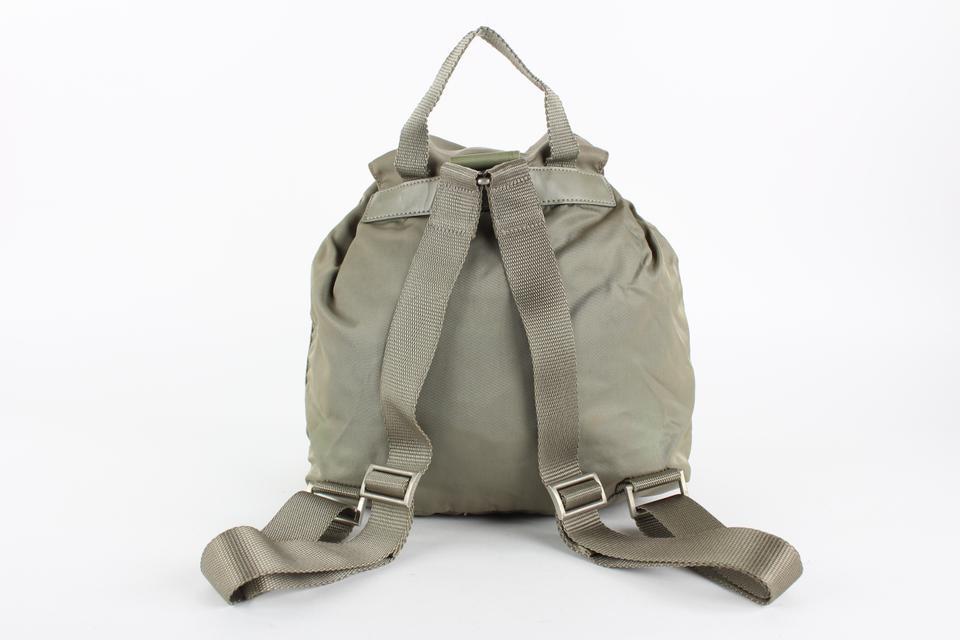Prada Grey Tessuto Nylon Twin Pocket Backpack 1P826 Prada Grey Tessuto Nylon Twin Pocket Backpack 1P826 | eBay main image 4