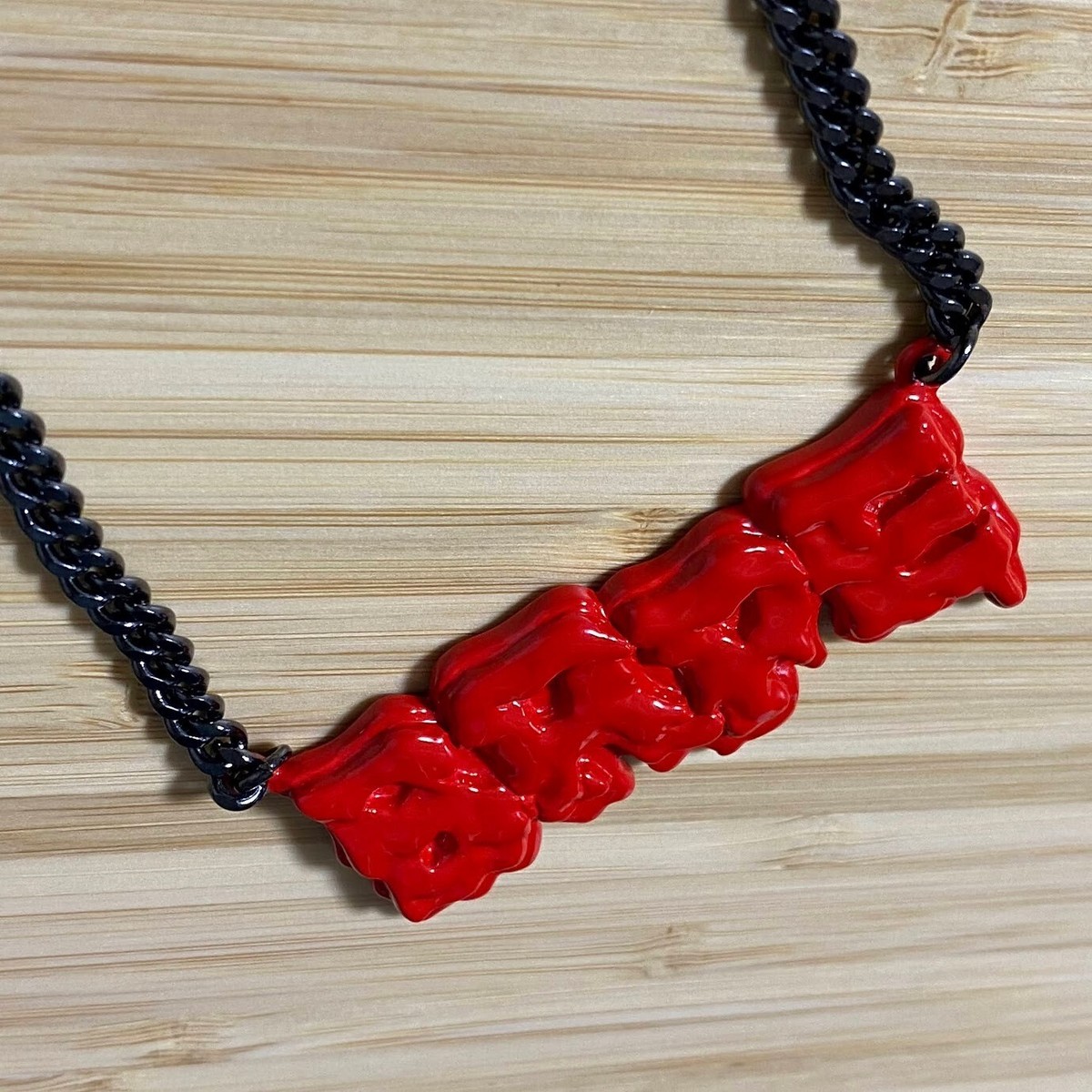 A BATHING APE x AMBUSH Collaboration BAPE Logo Necklace Nigo