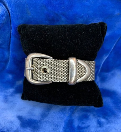 Ralph Lauren Vintage Sterling Silver Mesh Belt Bracelet - Picture 2 of 3