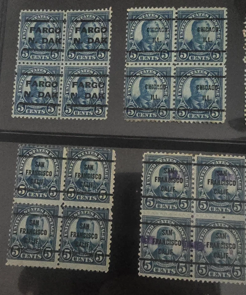 5 Cent Block Of 4. Theodore Roosevelt. Used. 6x Total - Image 3 of 4