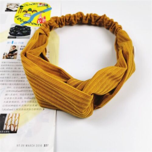 Frauen Sport breites Stirnband Stretch Haarband Head Wrap mit Knopf für Gesichtsmaske - Bild 4 von 17