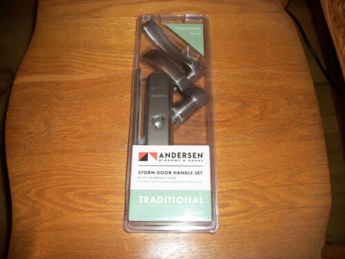 Anderson 92892 Storm Door Handle Set W/Deadbolt Lock In Traditional Nickel