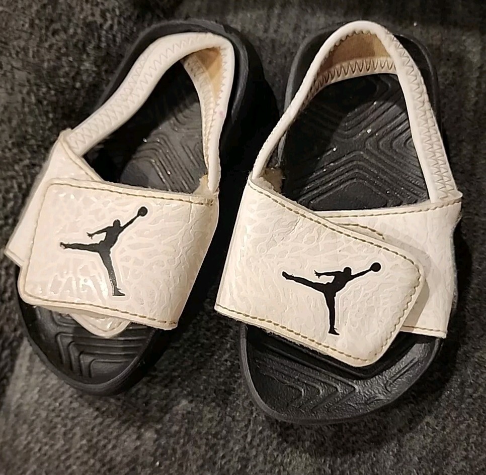 Jordan Hydro White Toddler Sandals 6c Good Shape