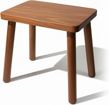 13.4inch Wooden Step Stool for Adults,Small Wooden Stool with Non-Slip Feet,Remo
