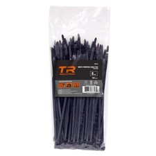 TR Industrial Multi-Purpose UV Resistant Black Cable Ties, 8 8",