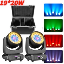 19x20W LED Moving Head Light RGBW Zoom Beam Stage Wash Lighting DJ Party w/case