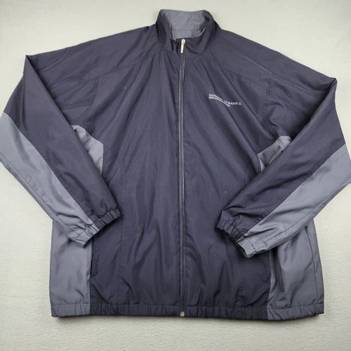 General Dynamics Jacket Mens XL Blue Windbreaker Full Zip Info Tech G1576GD4 image 2