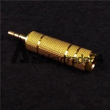 1pcs new gold 3.5mm stereo male plug to 6.35mm stereo female jack adapter *nl