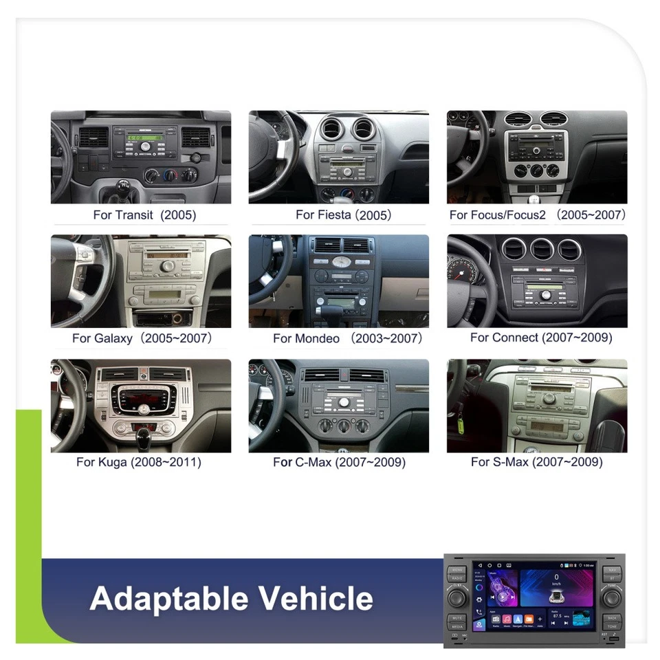 Für Ford Kuga Focus C-Max DM2 Carplay Autoradio GPS Navi DSP Android 15.0 4+64GB - Bild 3 von 4