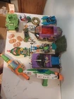 LOT OF VINTAGE TEENAGE MUTANT NINJA TURTLES VEHICLES AND PARTS LOT BUNDLE TMNT