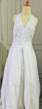 Wedding Gown Dress Vintage Halter Style MORI LEE Madeleine Gardner Size 12