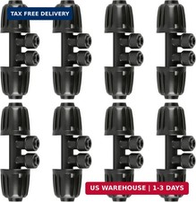 8 PCS 1/2" to 1/4" Drip Irrigation Tee Fittings,4 Way Barbed Tee 1/2 Inch to 1/4