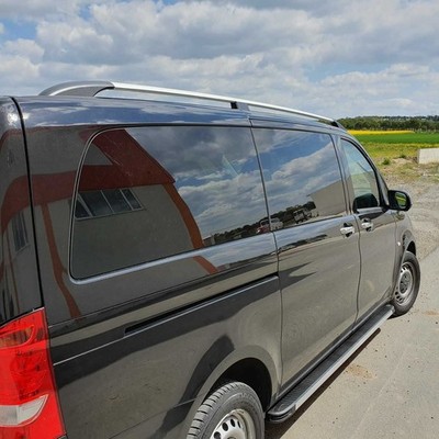 Roof Rack Side Rail Bar Gray For MERCEDES VITO/VIANO SHORT 2003-Up
