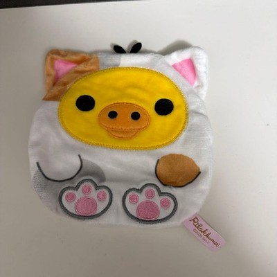 Rilakkuma Relaxed Cat Fluffy Pouch Kiiroitori  Japanese Charms, Gacha Prize,