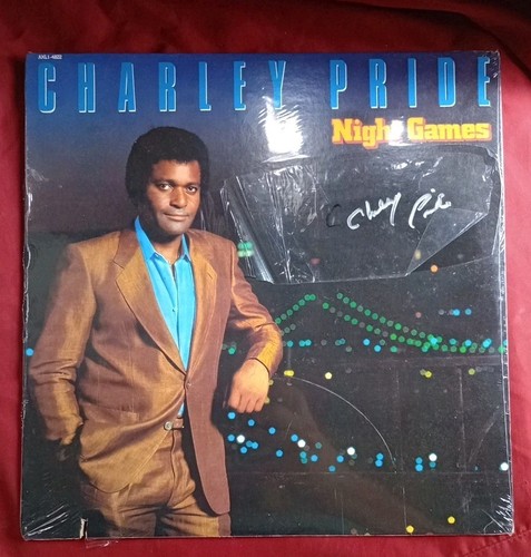 Charley Pride (AUTOGRAPHED) - Night Games. 1983 RCA (AHL1-4822) Mint, Sealed