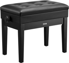 Piano Bench 22" X 13" X 19.3" Keyboard Chair 19.3"-22.8" Adjustable  for Vanity