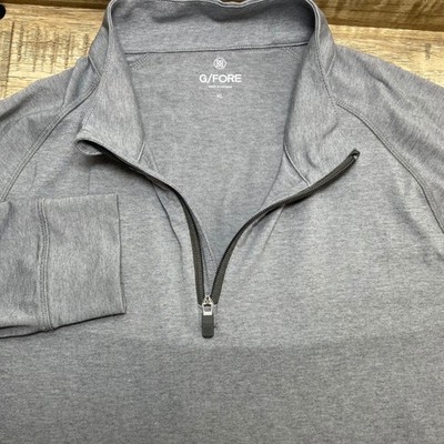 G/FORE Luxe Staple Midlayer Golf 1/4 Zip Pullover Gray Mens XL Performance EUC