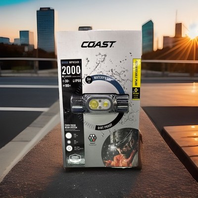 Coast Wph34r Waterproof Headlamp Fixed Focus 2000 Lumens 6 Modes