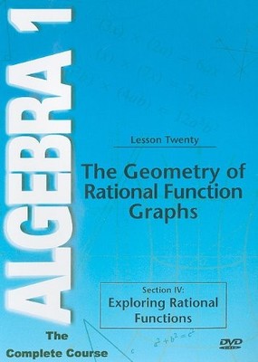 ALGEBRA 1-COMPLETE COURSE - Geometry Of Rational Function - DVD - Multiple NEW
