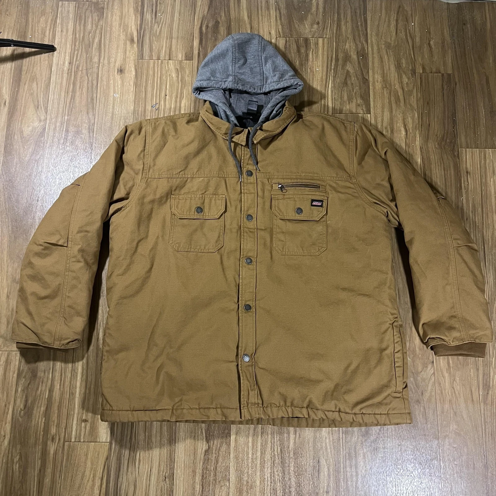 Dickies Jacket Mens 3XL Brown Canvas Quilted Hooded Insulated Workwear Full Zip
Opens in a new windo