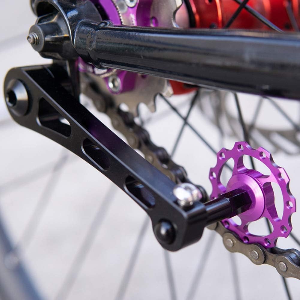 JIANWEI Bike Chain Tensioner, Guide Protector, Aluminum Black 