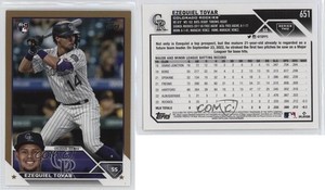 2023 Topps Series 2 Gold /2023 Ezequiel Tovar #651 Rookie RC