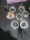 Vintage Crimped ruffled wood handle cookie cutter heart & 6 Alum. Biscuit Cutter — photo 3
