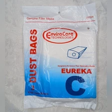 EnviroCare Replacement Vacuum Cleaner Dust Bags Eureka Type C Canisters 3 pack