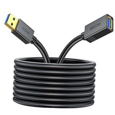 USB 3.0 Extension Cable 20 FT, Heavy-Duty 22AWG Power Wire, USB 20FT Black