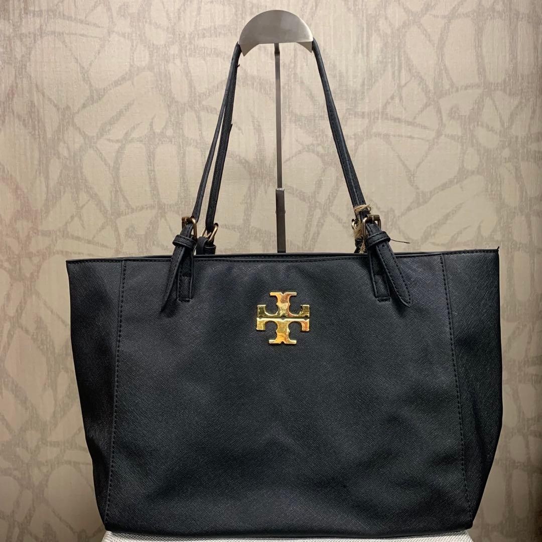 Tory Burch Tote Bag Shoulder Bag Leather Black Logo Women's From Japan thumbnail 24